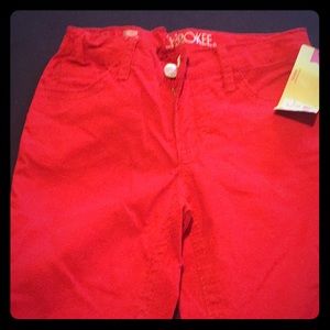 New red jeans with tags